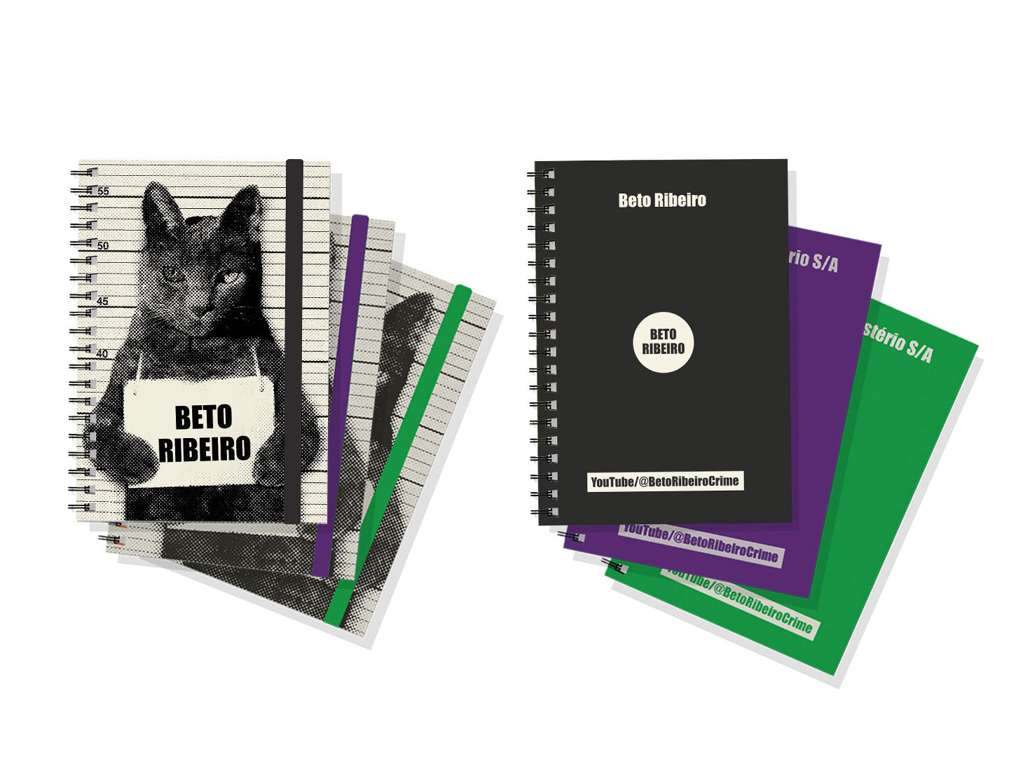 Kit 3 Cadernos A5 Odete BR - Todas as Cores