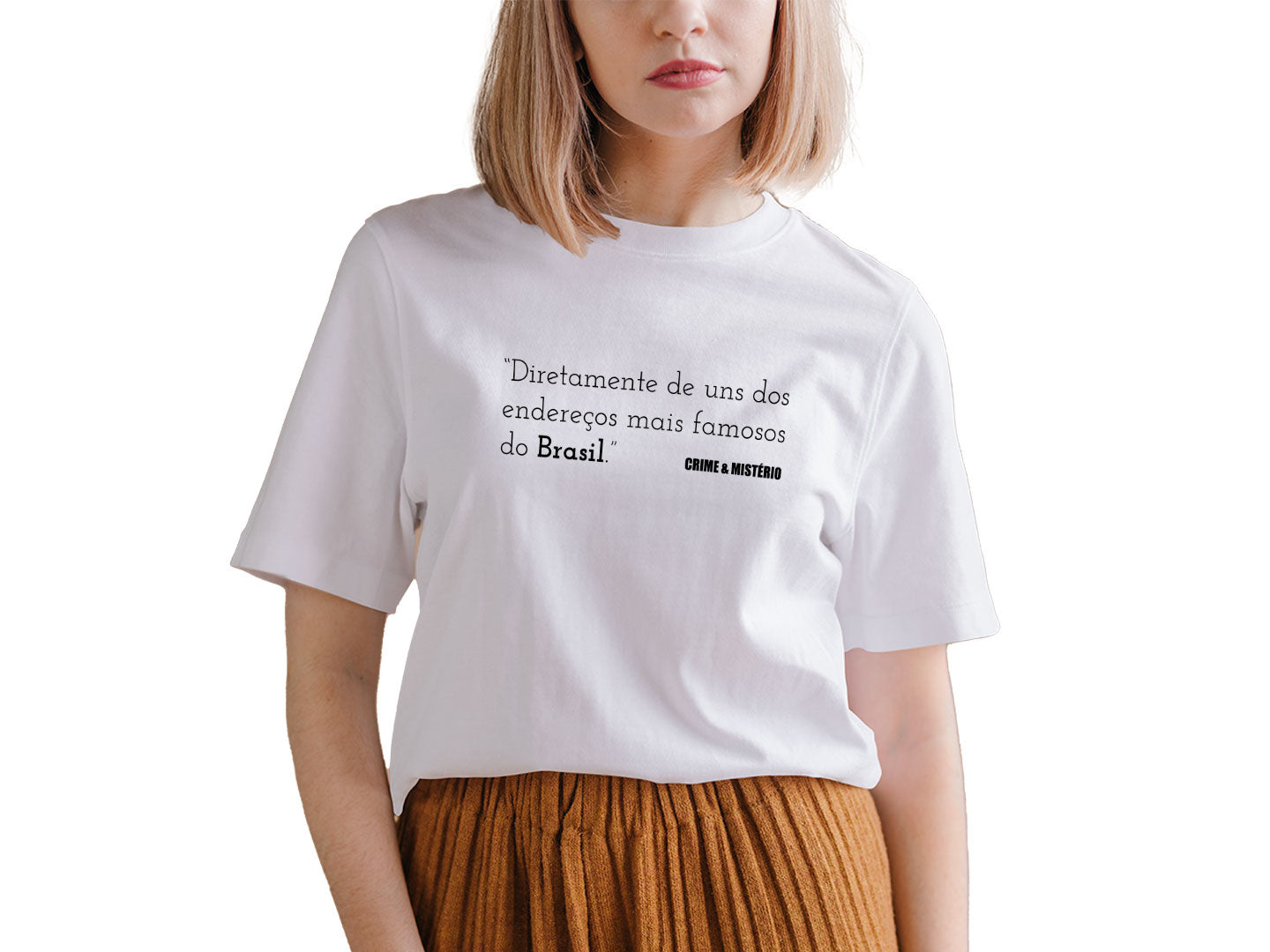 Camiseta Frase - Branco