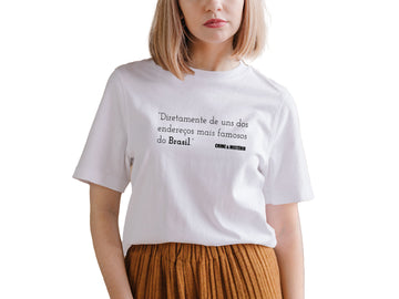 Camiseta Frase - Branco