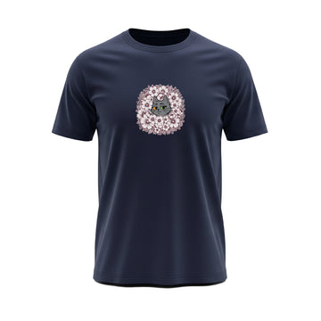 Camiseta Odete Flores Azul